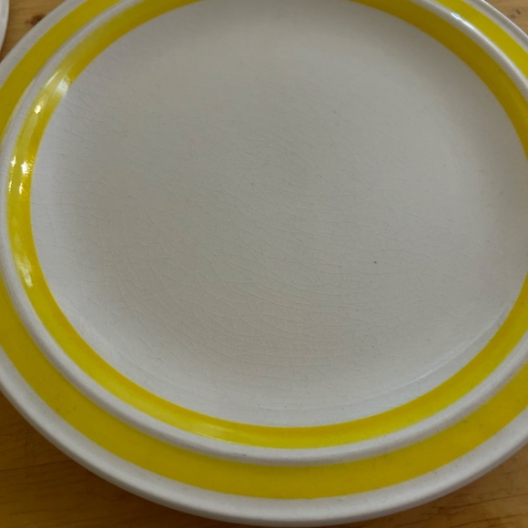 Set of 9 Vintage - 1546 Yellow Hand Painted Lunastone - Korea - Picture 8 of 16